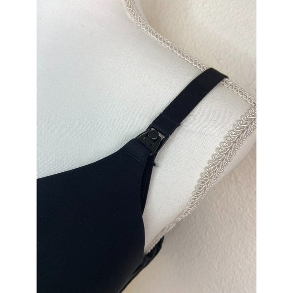 Motherhood maternity‎ women's 34DDD black wireless lightly lined nursing bra - Picture 2 of 5